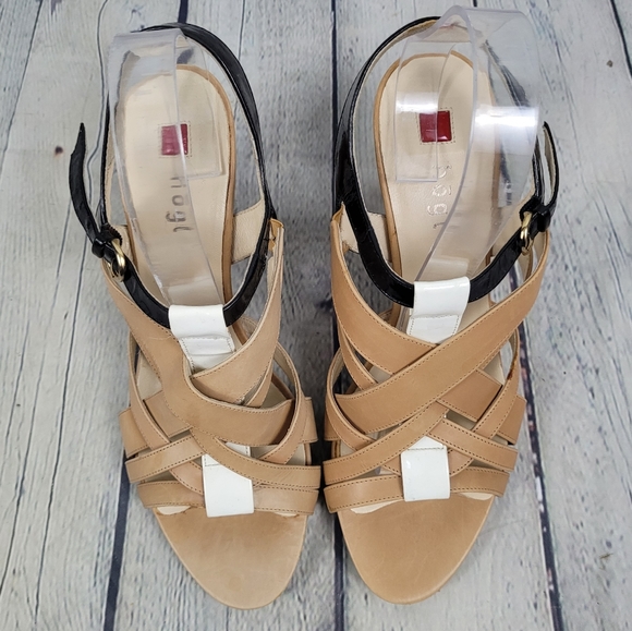HOGL | strappy leather open toe heeled sandals - Picture 3 of 12